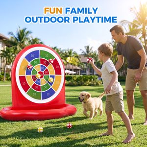 <b>Inflatable</b> Dartboard <b>Pool</b> Game with Sticky Balls, Multi-Score Target - Product Image 4