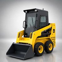 Harga Pabrik Compact Skid Steer Loader dengan Kabin Tertutup untuk Pekerjaan di Lokasi Konstruksi