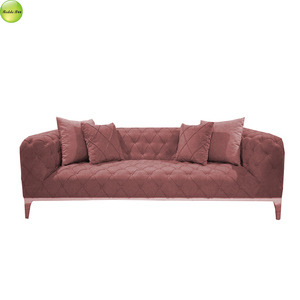 Design di lusso Chesterfield divano imbottito in pelle con ciuffi di diamanti con cuscini mobili per appartamenti <span class=keywords><strong>Studio</strong></span> - Product Image 6