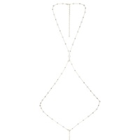 Chaîne de corps élégante en argent 925 Gemnel, inspirée de la côte Sunshine, avec perles d'eau douce, chaîne de corps bohème