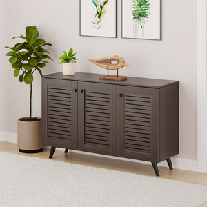 Carlem Wooden 3-Door <b>Shoe</b> <b>Rack</b> Cabinet Convertible for Living Room Dining Laundry <b>Outdoor</b> Use Home Furniture - Product Image 1