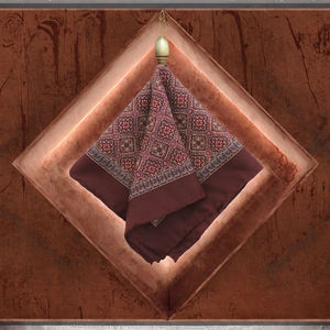 Premium 100% <b>Silk</b> Handrolled Pocket Square Men's Burgundy <b>Handkerchief</b> Custom Geometric Floral Print Square <b>Handkerchiefs</b> - Product Image 3