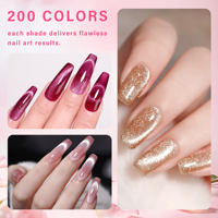 UNIGEL – Kit de vernis à ongles liquide UV magnétique effet œil de chat, 200 couleurs, haute pigmentation, pailleté et mat, pour salon, OEM, ODM, vente en gros, personnalisé