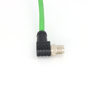 KRONZ pré-montado IE Cate6A cabo de conexão angular circular 8 pinos X código M12 conector conveniente 8 pinos conector acessórios - Product Image 1