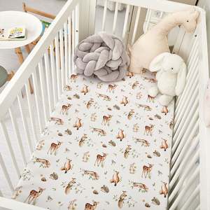 Sábana Ajustable para Cuna, Sábana para Cama de Niño Pequeño, Sábana Elástica y Transpirable, Cubre Colchón - Product Image 3