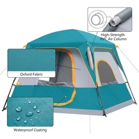 Tenda Camping Lipat Portable Outdoor Ridge Multi-person Tebal Anti Ledakan Tahan Hujan Anti Air Bahan Kain 190D/210D