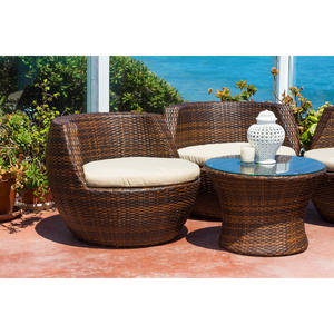 Chic piscine fête profonde assise rotin baignoire canapé ensemble osier meubles de patio chaise d'extérieur - Product Image 2
