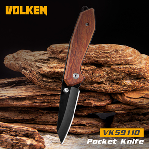 Tùy Chỉnh OEM Chiến Thuật Gấp Pocket Dao Vàng Gỗ Đàn hương Xử Lý 3Cr13 Thép <span class=keywords><strong>Drop</strong></span> <span class=keywords><strong>Point</strong></span> Blade Ngoài Trời Survival Cắm Trại - Product Image 2
