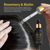 Kit de croissance de cheveux d'huile de sérum de croissance de barbe avec rouleau de Derma biotine plus épais cheveux plus pleins repousse empêche l'amincissement de perte de cheveux de cuir chevelu