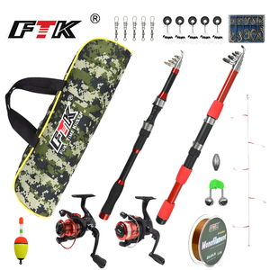 <span class=keywords><strong>Ensemble</strong></span> de cannes à pêche en eau salée FTK 1,8 m/2,1 m/2,4 m rouge, accessoires, <span class=keywords><strong>canne</strong></span> à pêche en eau salée et <span class=keywords><strong>ensemble</strong></span> de matériel de pêche - Product Image 1