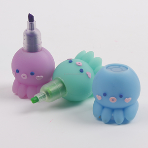 Surligneurs empilables H-TONE en silicone, forme d'animaux mignons, mini surligneurs pour écrire, dessiner, fournitures de bureau et scolaires - Product Image 4
