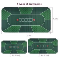 Tapis de poker Texas en boue de diatomée absorbante, antidérapant, résistant à la saleté, facile à nettoyer pour le poker, les échecs et les cartes