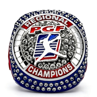 Bague de championnat de baseball pour homme personnalisée avec design sur mesure et gravure interne. Bijoux de collection de haute qualité.