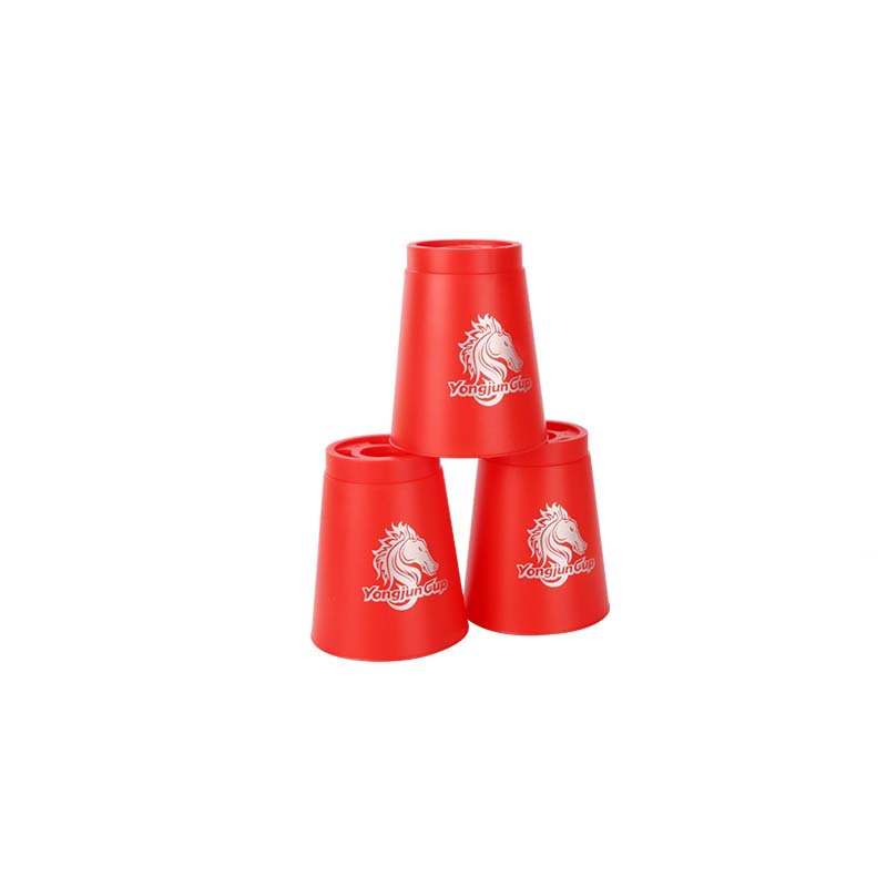 Tazas apilables Yongjun (rojas)