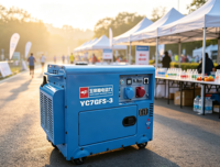 Générateur diesel silencieux Yuchai YC7GFS-3 7 kW, efficacité 91 %, 230 V, 1800 tr/min, démarrage électrique, haute efficacité, insonorisé, monophasé