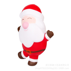 Figura de Papá Noel de Espuma PU, Juguete Antiestrés de 3.9 Pulgadas, Decoración Interior, Adorno Navideño - Product Image 3