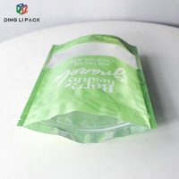 Emballage alimentaire de qualité alimentaire 340g refermable ziplock en plastique doublé de feuille de plastique doypack pochette debout avec fenêtre pour Granola