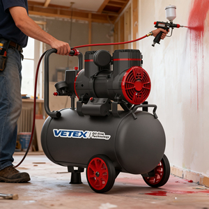 Vetex công suất cao điện 1.45kw xách tay động cơ Piston 300L/min áp lực 8bar trực tiếp kết nối co Máy nén khí 30 lít xe tăng - Product Image 5