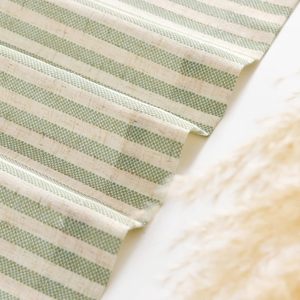 <strong>Striped</strong> Translucent Light-Filtering Kitchen <strong>Curtains</strong> Valance Set 24 Inch Tier 3 Pieces Set Rod Pocket Sage Green - Product Image 3
