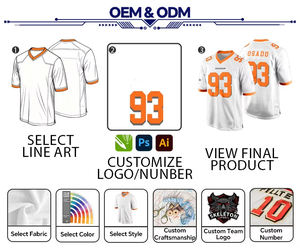 Uniforme de Fútbol Americano Personalizado de Secado Rápido con Impresión Digital en Espuma, Ropa Deportiva Sublimada, Uniforme de Fútbol Americano de Malla, Camiseta de Rugby - Product Image 4