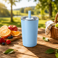 Gobelet isotherme moderne et coloré en acier inoxydable 304 à double paroi, 14oz et 16oz, réutilisable pour les voyages, la maison et l'extérieur, usage quotidien