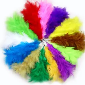 12 Inch(30 cm) Wholesale Multi-Color Turkey marabou Feather Strings for headdress accessoriefor Corsages Headdress DIY