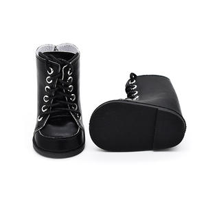 Botines negros de muñeca de 18 pulgadas, zapatos de bebé de 7cm, zapatos de muñeca, accesorios de bebé <span class=keywords><strong>Reborn</strong></span> de 43cm, zapatos de muñeca de niña de 18 pulgadas - Product Image 3