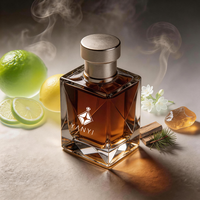 Logo Kustom Parfum Kayu Premium-Aroma Kayu Ramah Lingkungan Tahan Lama Semprotan Wewangian Alami untuk Pria Botol Kaca Elegan
