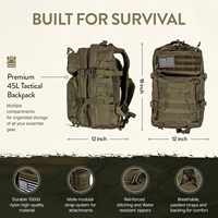 Sac à dos de survie personnalisé avec logo, kit de survie, sac de matériel de survie d'urgence