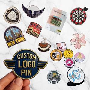 Directo de fábrica al por mayor logotipo personalizado Metal duro esmalte suave insignia broche moda Jersey alfileres de solapa decorativos para ropa - Product Image 2