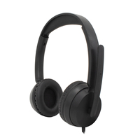 Casque filaire supra-auriculaire léger avec micro boom, double prise jack 3,5 mm, suppression du bruit ENC, étanche IPX-7, câble de 2 m pour étudiant