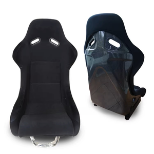 Sedili sportivi modificati MJ nero in fibra di carbonio nero velluto sedili da corsa di dimensioni Standard Non regolabili sedili avvolgenti per <span class=keywords><strong>auto</strong></span> - Product Image 3