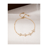 Bracelet en zircon à perles croisées de style luxueux, accessoires de mode populaires et exquis en Europe et en Amérique