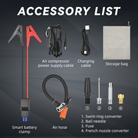 Compresseur d'air portable 2-en-1 et démarreur d'urgence pour motos, gonfleur de pneus 800A de pointe