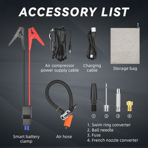 Портативный <span class=keywords><strong>2</strong></span> в <span class=keywords><strong>1</strong></span>, воздушный компрессор с аккумулятором, для мотоциклов, 800A - Product Image 4