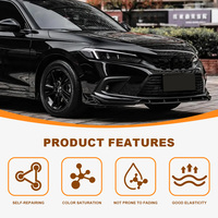 Película Protectora para Carrocería de Automóvil TPU Super Gloss Black de 1.52m x 15m, Lisa, Autoadhesiva, Resistente a Arañazos, con Efecto de Cambio de Color, en Rollo Brillante
