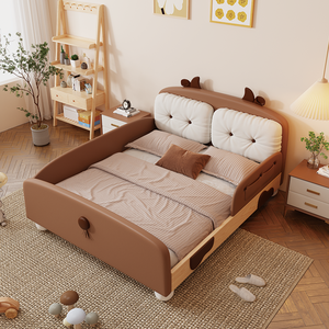 Letto a Castello per Bambini in Legno Massello, Design Minimalista, Caratteristiche Ecologiche, Piattaforma a Isola Piccola con Sponde di Sicurezza per Camere da Letto di Bambini e Bambine - Product Image 3