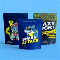 Sachets imprimés refermables thermosoudables découpés à la forme, 3,5 g, Doypack, aluminium, plastique, fermeture éclair, personnalisés, 3,5 g, en forme de Mylar, sacs et boîtes