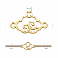 Connecteurs magnétiques personnalisés dorés pour la fabrication de colliers, bracelets et boucles d'oreilles
