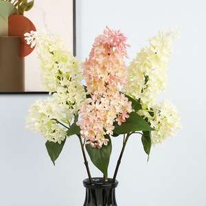 Artificial Lilac Flower 2-Head Soft Rubber Natural Touch Wedding Decoration - Product Image 2