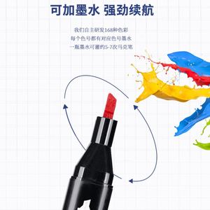 80 màu sắc kép tip rượu đánh dấu màu đen vĩnh viễn phác thảo nghệ thuật đánh dấu thiết lập + Xách tay công suất lớn đánh dấu Trường hợp với xử lý - Product Image 4