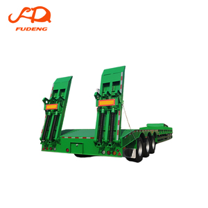 3/4-assige 40 <span class=keywords><strong>60</strong></span> 80 ton capaciteit gooseneck aanhangwagen, lowboy, laagbed, 100 ton lowboy, vlakke oplegger, multi transport - Product Image 1