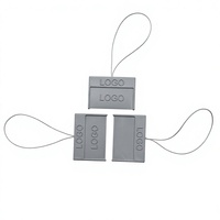Étiquettes de vêtements personnalisées en plastique PS recyclé, étiquettes rectangulaires à suspendre avec cordon pour bijoux, sacs, chaussures, vêtements, accessoires