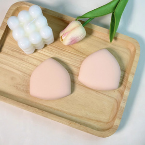 Keqi Yinzi Series Shield Milk Skin Cotton Candy Triangle Egg Pattern Esponja de maquillaje lavable súper suave - Product Image 2