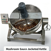 Marmite à double enveloppe inclinable pour sauce aux champignons avec agitateur, cuve de cuisson électrique pour pâte de champignons