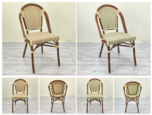 Set <span class=keywords><strong>da</strong></span> Pranzo in Rattan con Sedie Impilabili per Giardino e Ristorante, Sedie <span class=keywords><strong>da</strong></span> Esterno in Vimini a Prezzo all'Ingrosso - Product Image 4