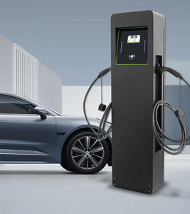 44kw(22kw * 2) Estación de carga montada en el piso con enchufes duales Estación de carga Ev de pila de carga de CA para automóviles eléctricos - Product Image 1