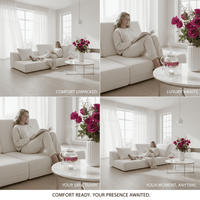 Gemütliches Fleece-Komprimiertes Sofabett-Set Moderner Klappsessel Robustes Schaumstoffkissen Platzsparende Lounge Cloudsyne T-29 #