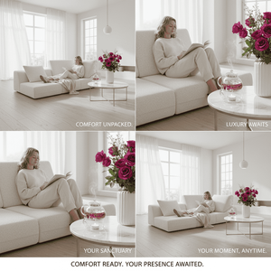 Cozy Teddy Fleece Compressed Single Sofa Bed, Modern Folding Arm Chair with Sturdy Foam <b>Cushion</b> Space-Saving Compressible Lounge - Product Image 4