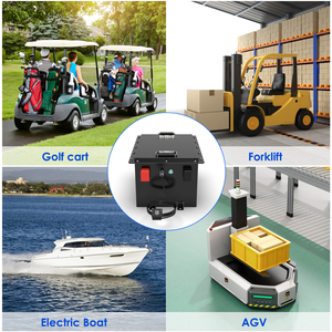 Batería de Iones de Litio Recargable DELONGTOP para Vehículos de Baja Velocidad, 24V 36V 48V 60V 72V 100AH, Personalizada para Carritos de Golf, Camiones, Barcos, LFP51105 24V - Product Image 1